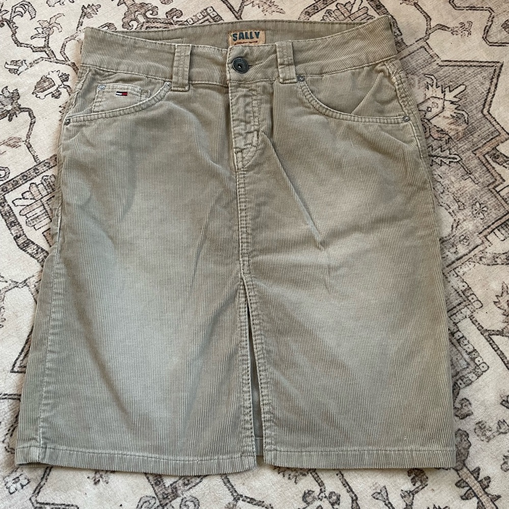 Sally Corduroy Skirt in Light Tan